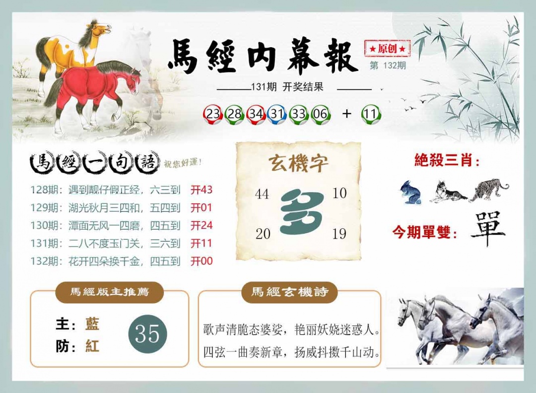 132期马经内幕报[图]